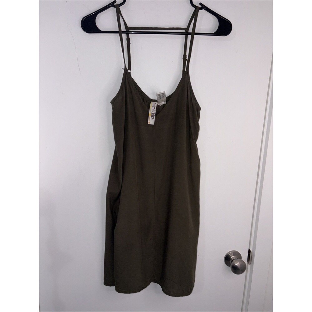 MIMI CHICA Olive Green Slip Mini Dress Medium Nordstrom